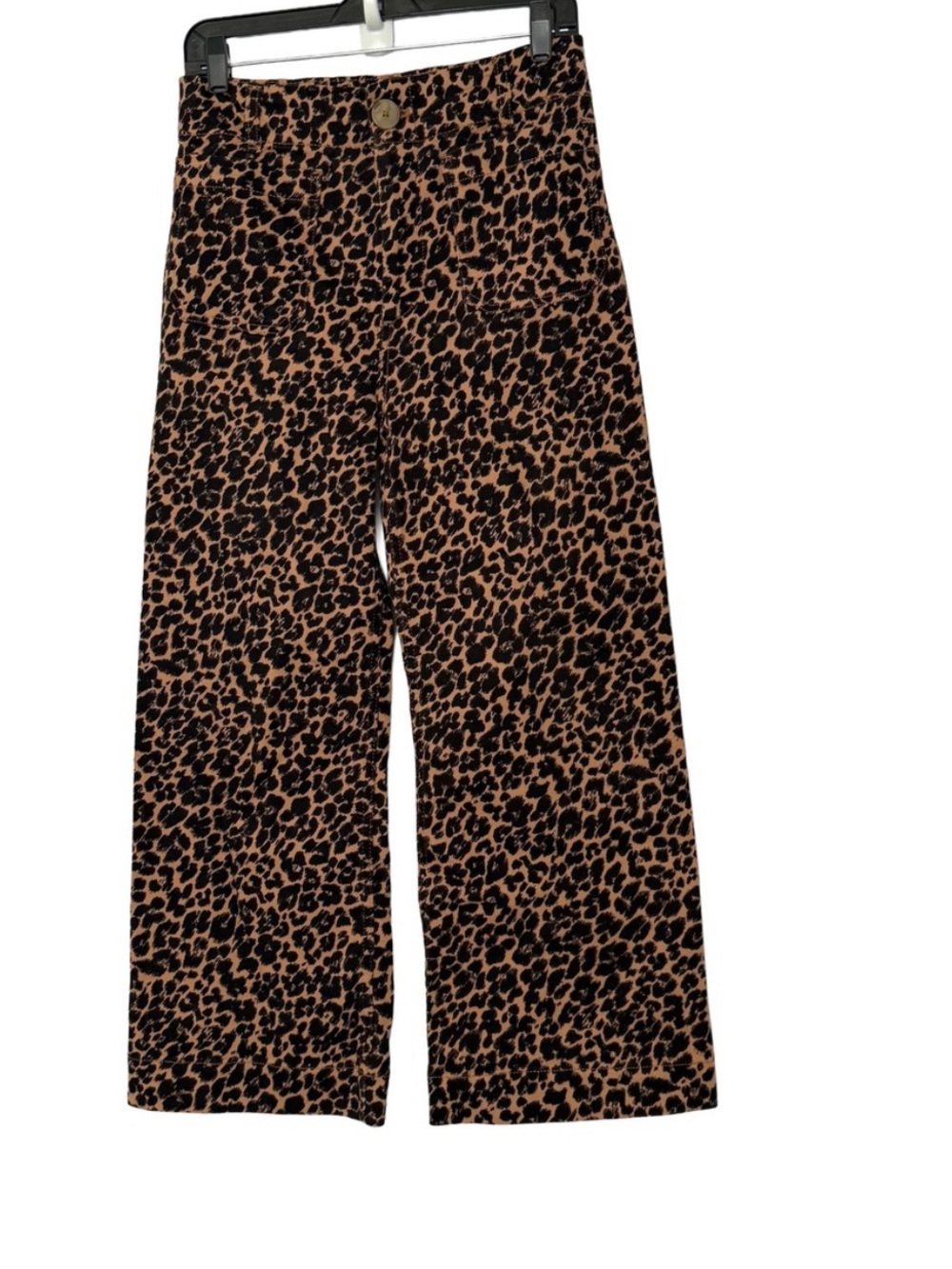 Anthropologie Maeve Colette Crop High-Rise Wide-Leg Jeans in Leopard Print - 27 - Picture 7 of 9